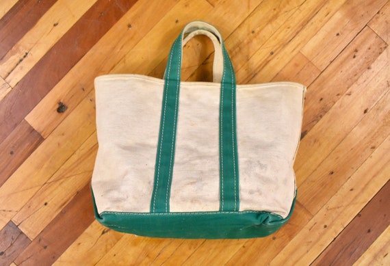 Vintage LL Bean Boat & Tote Bag Heavy Duty Canvas
