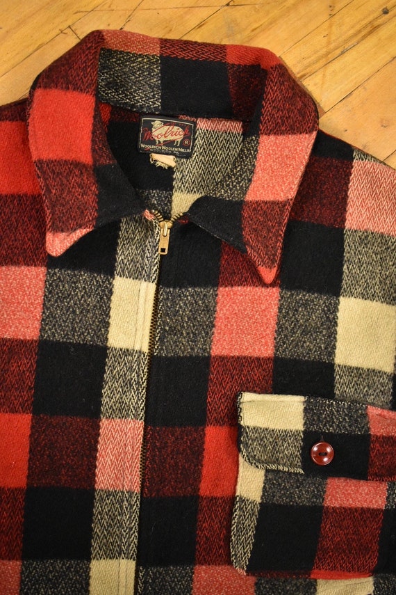 50s Woolrich Jacket Size Large Plaid Jacket Vinta… - image 3