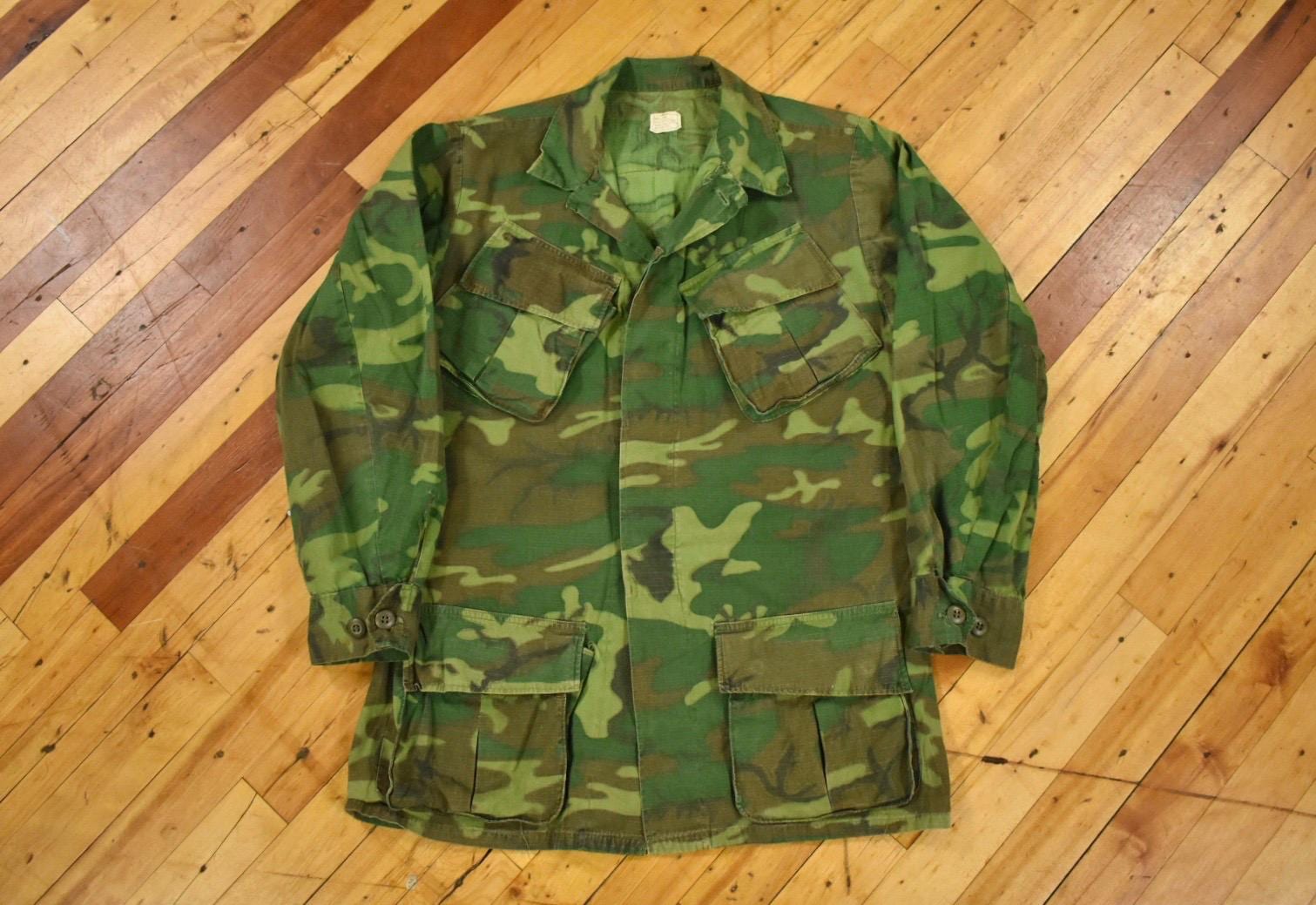 ジャケット・アウター 70's US ARMY ERDL Jungle Fatigue Shirt Jungle Fatigue Shirt ERDL Pattern, Size Small/Regular, US