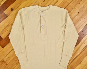 Deadstock U.S. Military Henley Size Small Wool/Cotton Blend