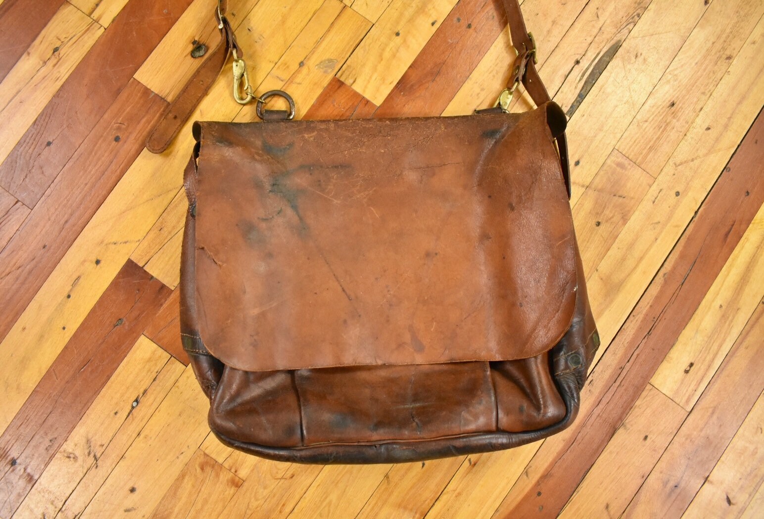 1960s Distressed Leather U.S. Mail Bag Crossbody Messenger - Etsy