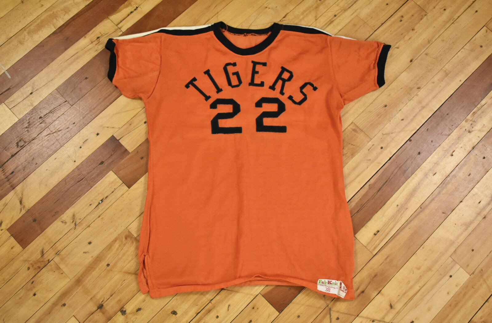 1950s W.H. Brine Size Small Rayon Tigers Jersey Vintage 