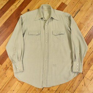 1940s Towncraft Size Small Gabardine Rayon Western Shirt