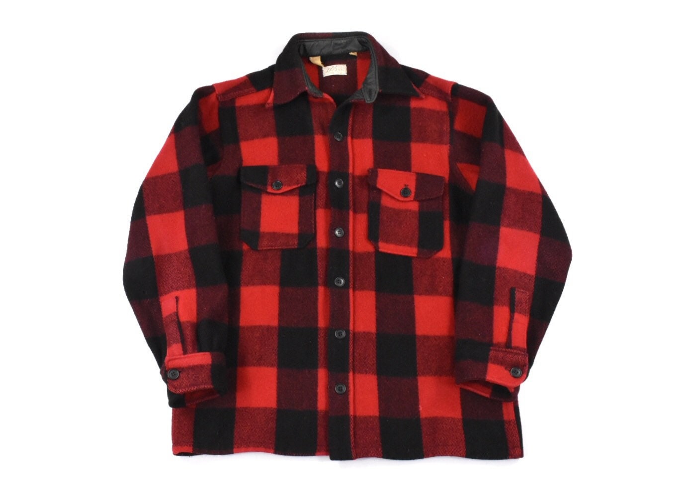 70s LL Bean Large CPO Shirt Jacket Men's Vintage Red & | Etsy