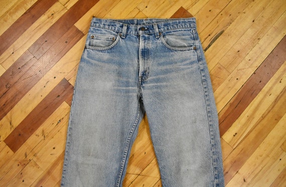 80s Levis 505 Size 33 X 34 Denim Vintage Faded Jeans Etsy UK
