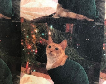 Custom Christmas Stocking - Custom Fabric made from your photo / picture - Order now to get in time for Christmas!