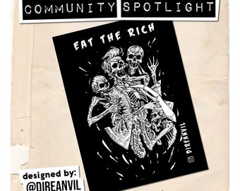 Eat The Rich Decal/Sticker by @DireAnvil