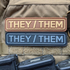 Taktischer THEY/THEM Pronomen Aufnäher - PVC Patch mit Klettverschluss