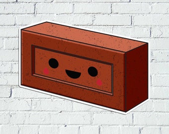 Kawaii Brick Decal/Sticker