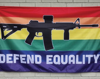 Defend Equality AR Pride Flag 3x5