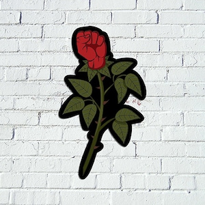 Resistance in Bloom - Raised Fist Rose Decal