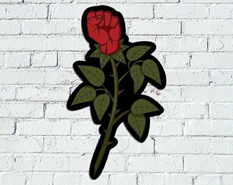 Resistance in Bloom - Raised Fist Rose Decal