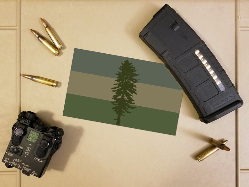 Subdued Cascadia Doug Flag Decal/Sticker image 1