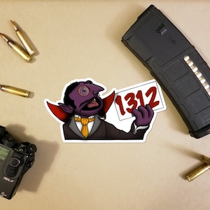 Learning about Numbers with Count Von Comrade - Vinyl Decal/Sticker