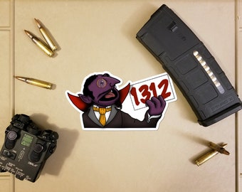 Learning about Numbers with Count Von Comrade - Vinyl Decal/Sticker