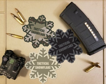 Tactical Snowflake Decal/Sticker (Camo Options Available)