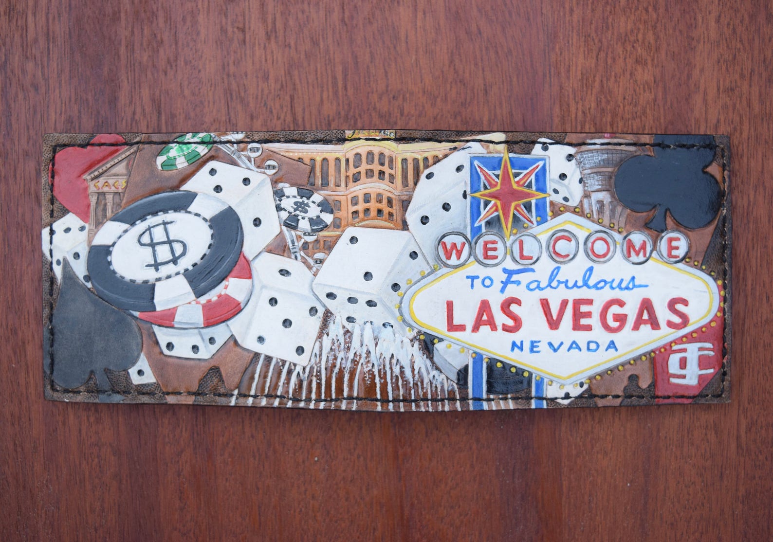 Handmade Las Vegas Wallet / Men's Handcrafted Bifold Etsy