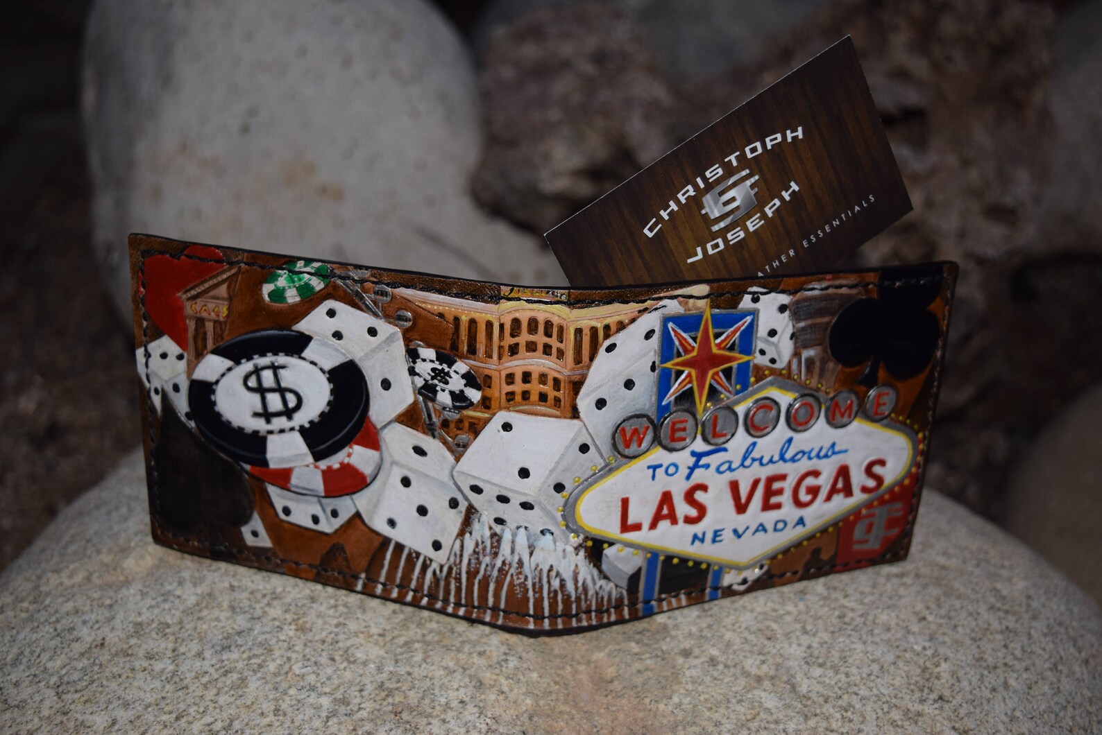 Handmade Las Vegas Wallet / Men's Handcrafted Bifold Etsy