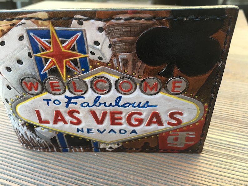 Handmade Las Vegas Wallet / Men's Handcrafted Bifold Etsy
