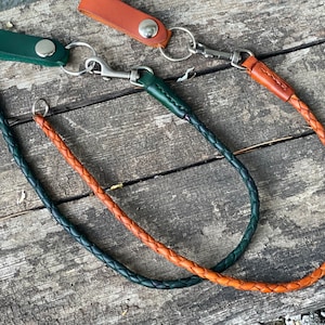 Cadenas/cordones de cuero trenzado para billetera