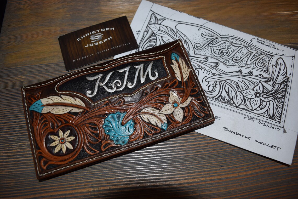 Custom madeto Order Outdoorsmen Wallet With Buck Design Etsy