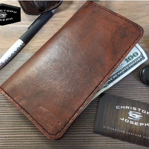 Bolsoro de cuero de diseñador / Billetera chequera