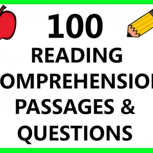 1st 2nd 3rd 4th grade reading comprehension passages etsy