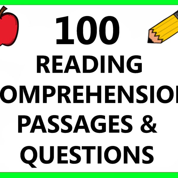 1st 2nd 3rd 4th Grade Reading Comprehension Passages Short Stories Paragraph Question Worksheets English Language Art ESL Activity Exercises