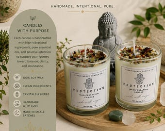 Protection candle/Energy cleansing/Ward off negativity/Shielding/Banishing