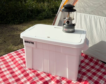 Portable Storage Table Top brute Tote for Camping, Barbecues