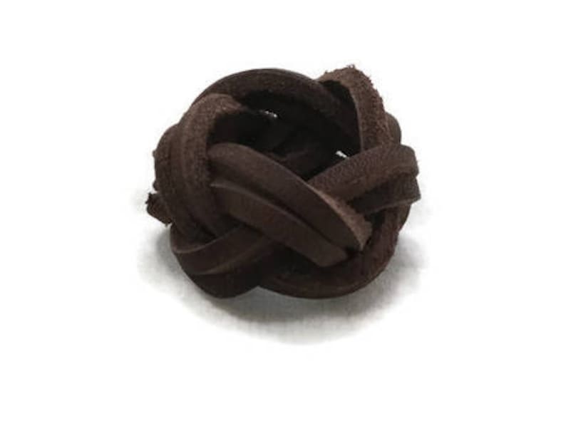 2-strand Leather Turk's Head Neckerchief Woggle image 1