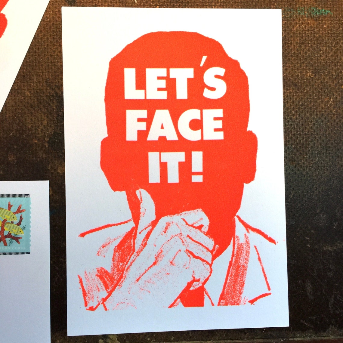 Let's Face It Postcards Set of 5, Inc Postage Etsy