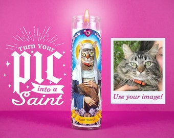 Count Your Blessings: Custom Prayer Candle | Unscented | 7 Day Candle | Holiday gift idea | Funny unique gift | Catholic | Pet | Gag Gift