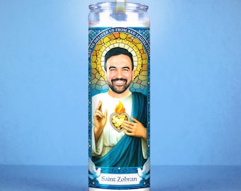 Vela de oração de São Zohran Mumdani | Arte política engraçada