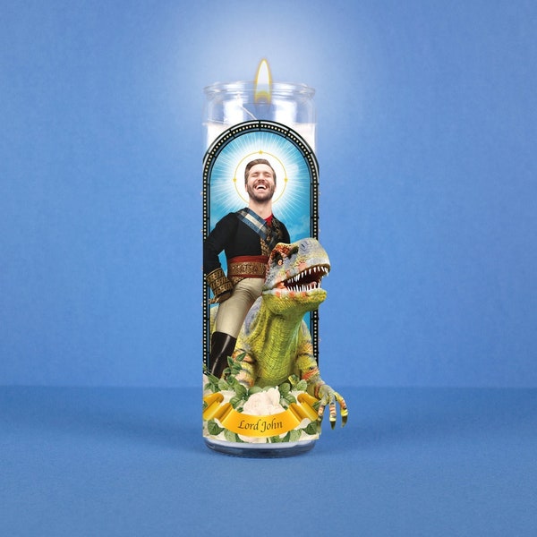 Lord of the Raptors: Custom Saint Prayer Candle | Father’s Day Gift Idea