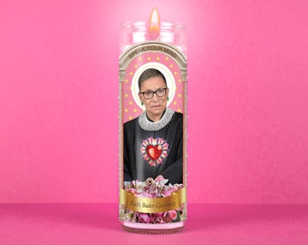 Ruth Bader Ginsburg: Prayer candle, saint candle, votive candle, catholic candle, Supreme Court, RBG, Resistance, Girl Power, America, USA