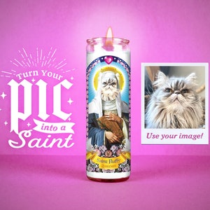 Memorializing the Loved: Custom Prayer Candle, Pet Loss, Mourning Gift, Catholic candle, Unscented, 7 Day Candle, Best Quality