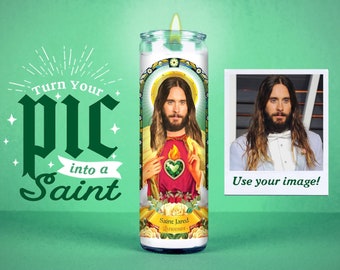 Saint Selfie: Custom Prayer Candle | Funny unique gift | Votive candle | Unscented | 7 Day Candle | White elephant | Christmas | Fathers day