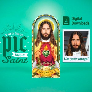 Saint Selfie (DIGITAL FILE) Same day delivery: Custom Prayer Label |  Print at Home | Last minute gift  | White elegant | Christmas