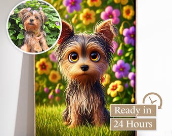 Retrato de animal de estimação personalizado | Arte digital exclusiva no estilo Pixar