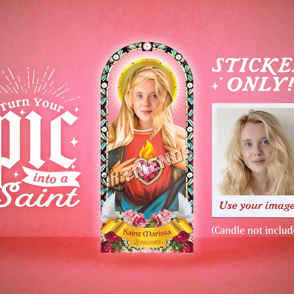 Custom Saint Sticker: Personalized Pet, Family, Friend Gift