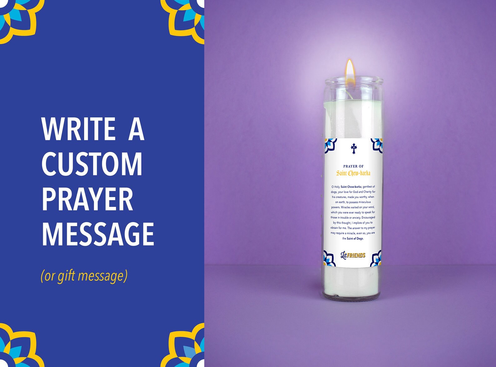 a Saint Custom Prayer Candle Valentines Gift Idea Etsy