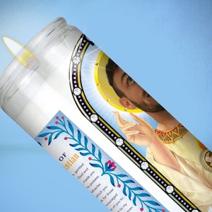 Sinning on a Prayer: Custom Prayer Candle Unscented 7 Day Candle White elegant Christmas Best Man gift Funny unique gift image 3