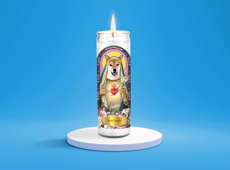 a Saint Custom Prayer Candle Etsy