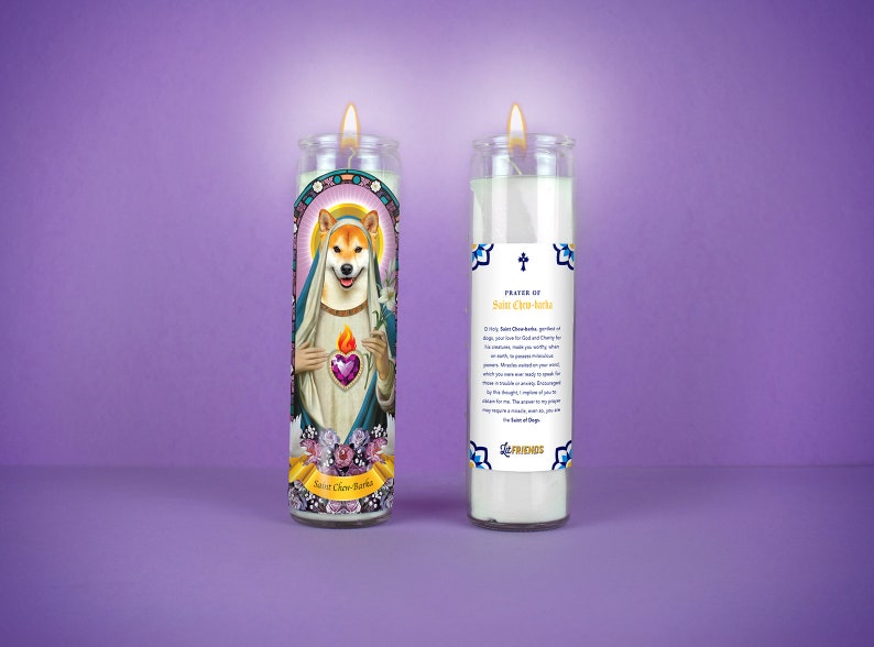 a Saint Custom Prayer Candle Valentines Gift Idea Etsy