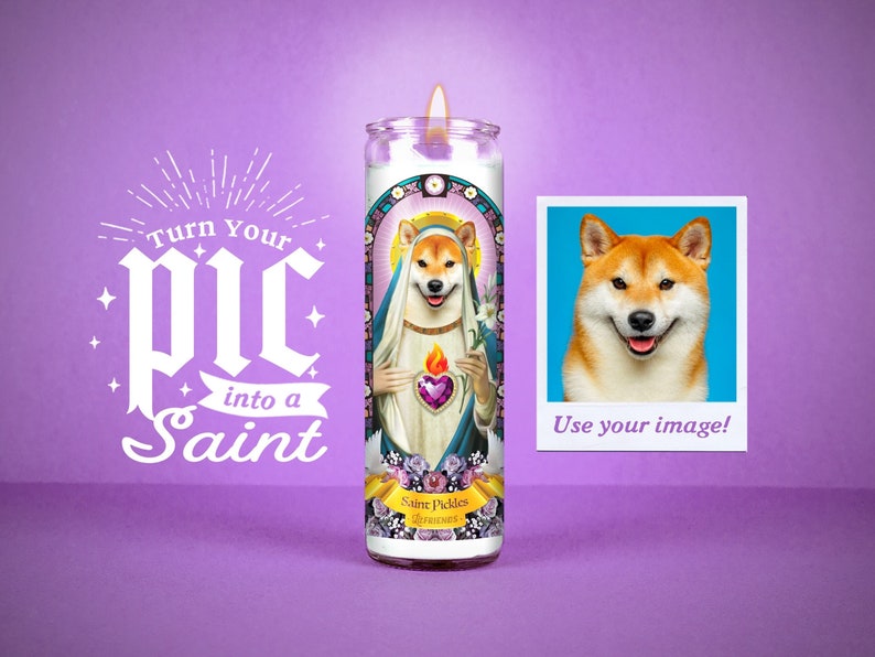 a Saint Custom Prayer Candle Unscented 7 Day Etsy