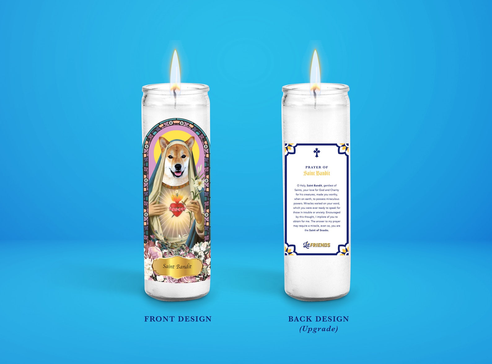 a Saint Custom Prayer Candle Etsy