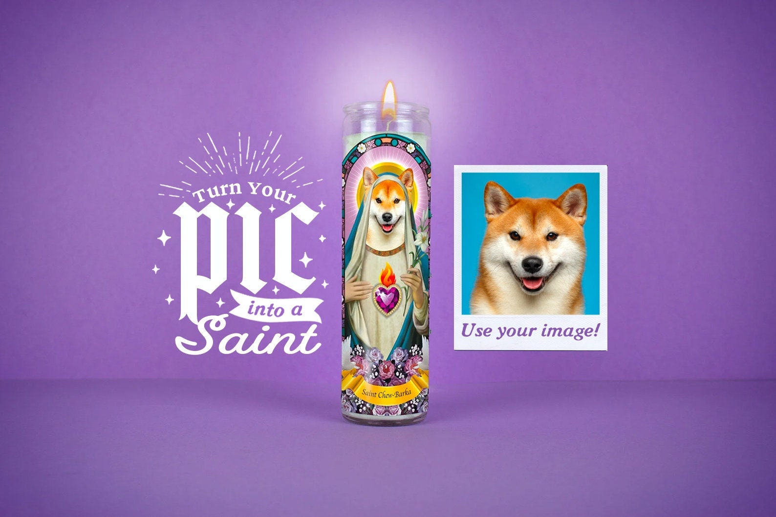 a Saint Custom Prayer Candle Valentines Gift Idea Etsy