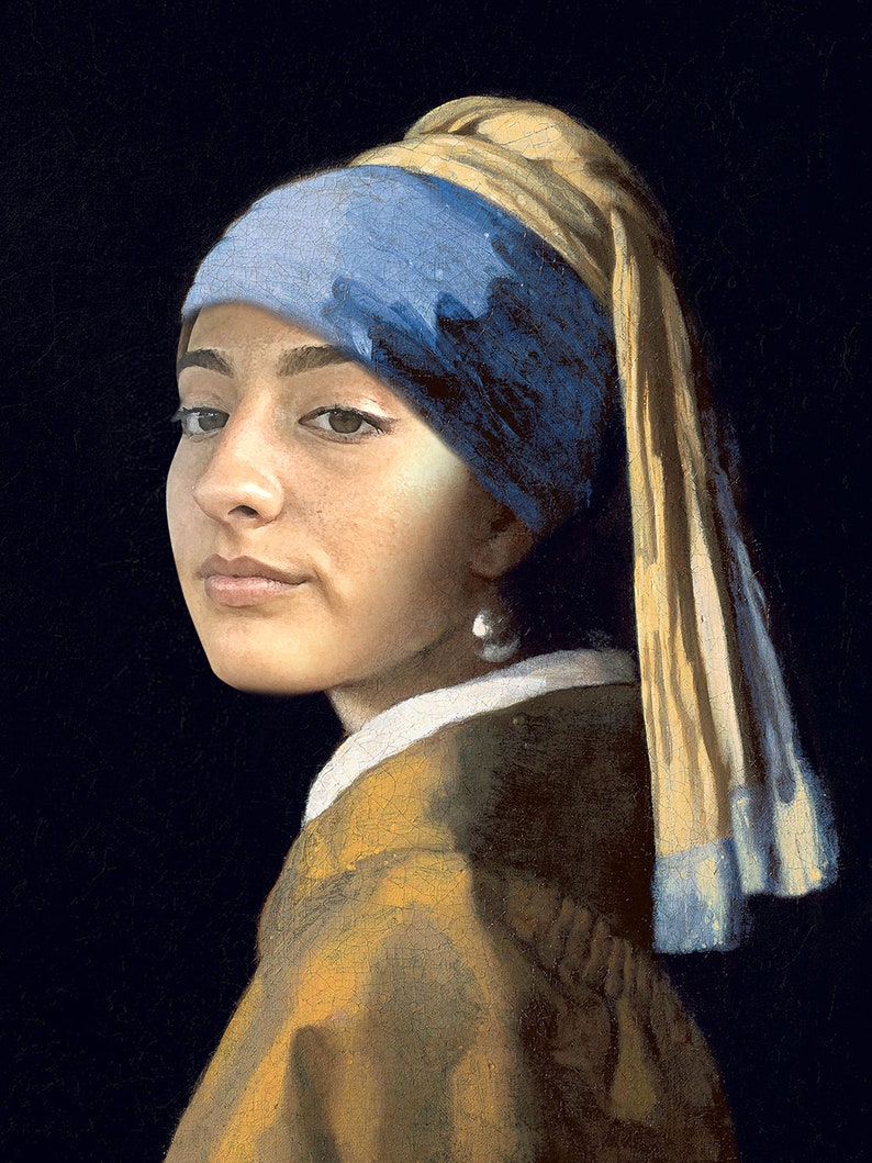 Pearl Earring: Customizable Portrait for pets, friends and celebrities. image 2