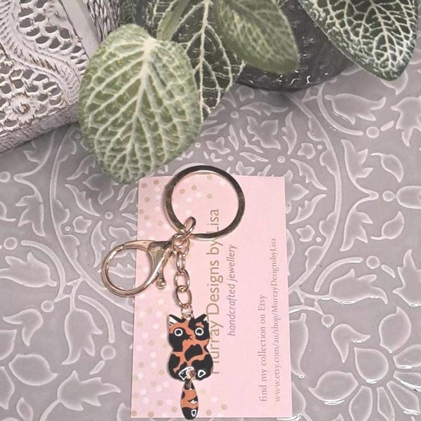 Cat Keyring - Tortoiseshell.